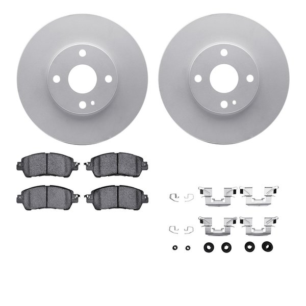 Dynamic Friction Co 4512-91010, Geospec Rotors with 5000 Advanced Brake Pads includes Hardware, Silver 4512-91010